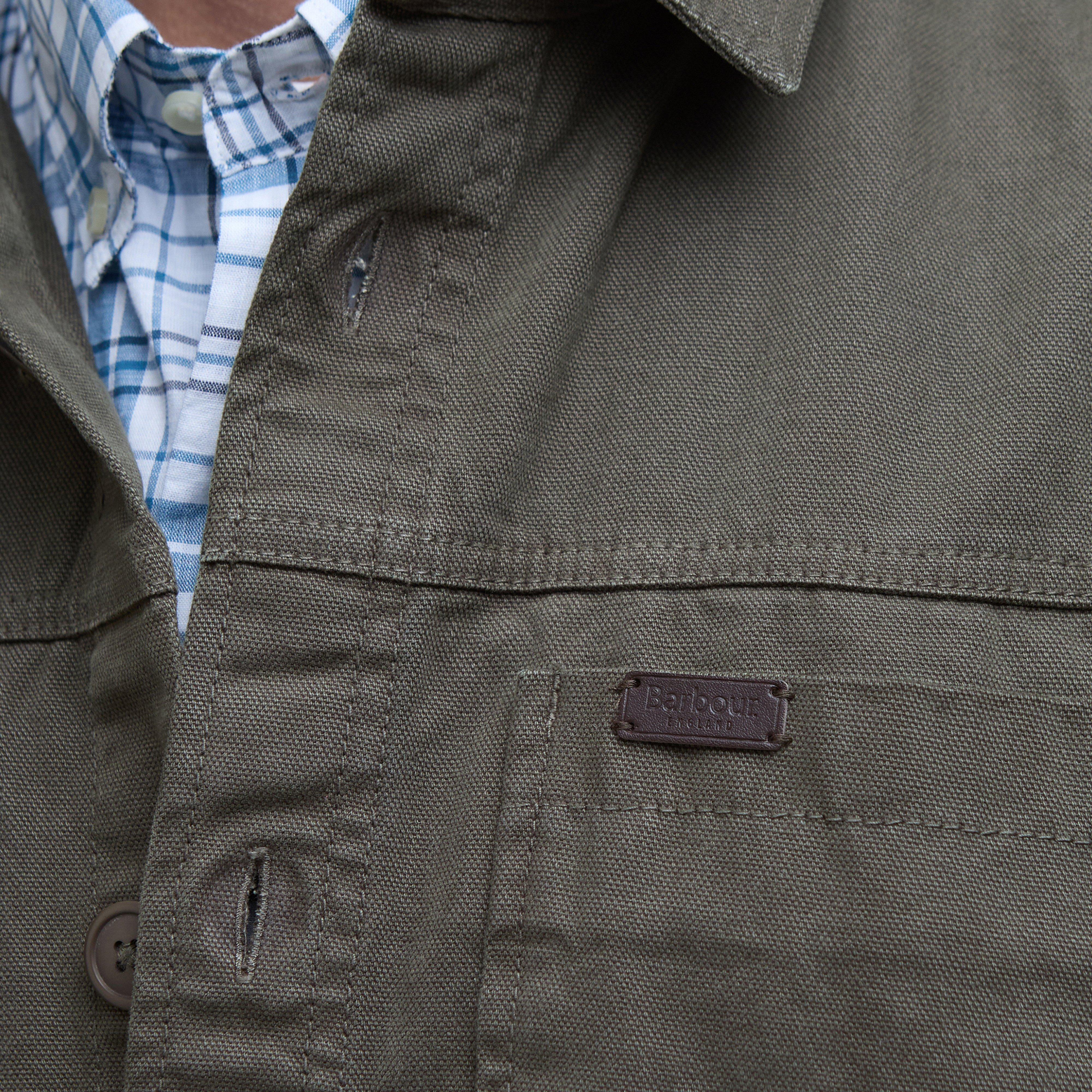 Mens Lingfield Canvas Overshirt Fern