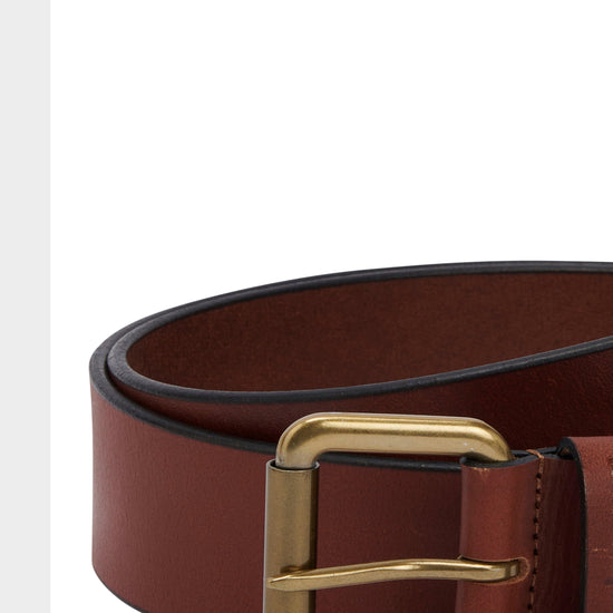 Mens Allanton Leather Belt Natural Tan