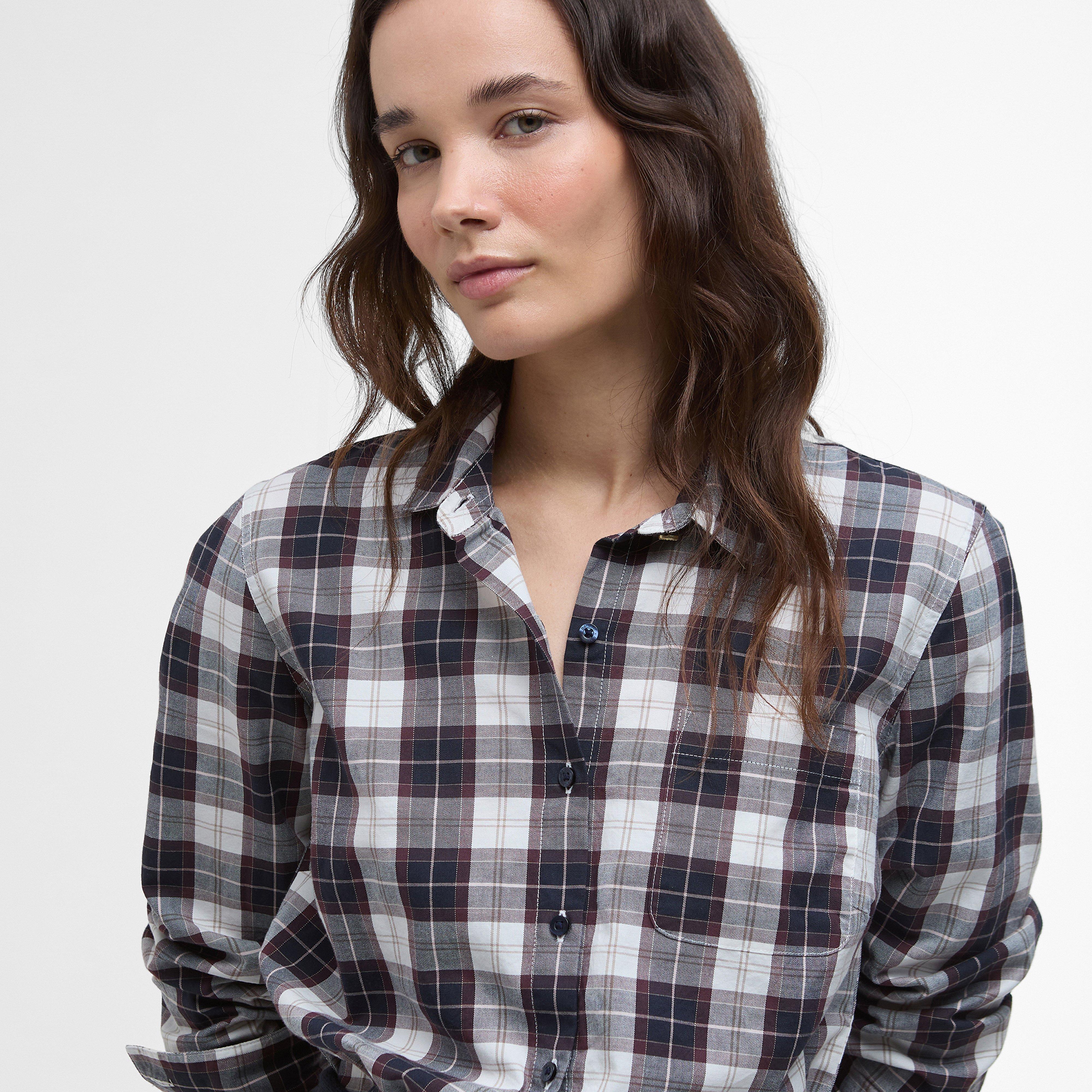Womens Edda Shirt Gardenia Tartan