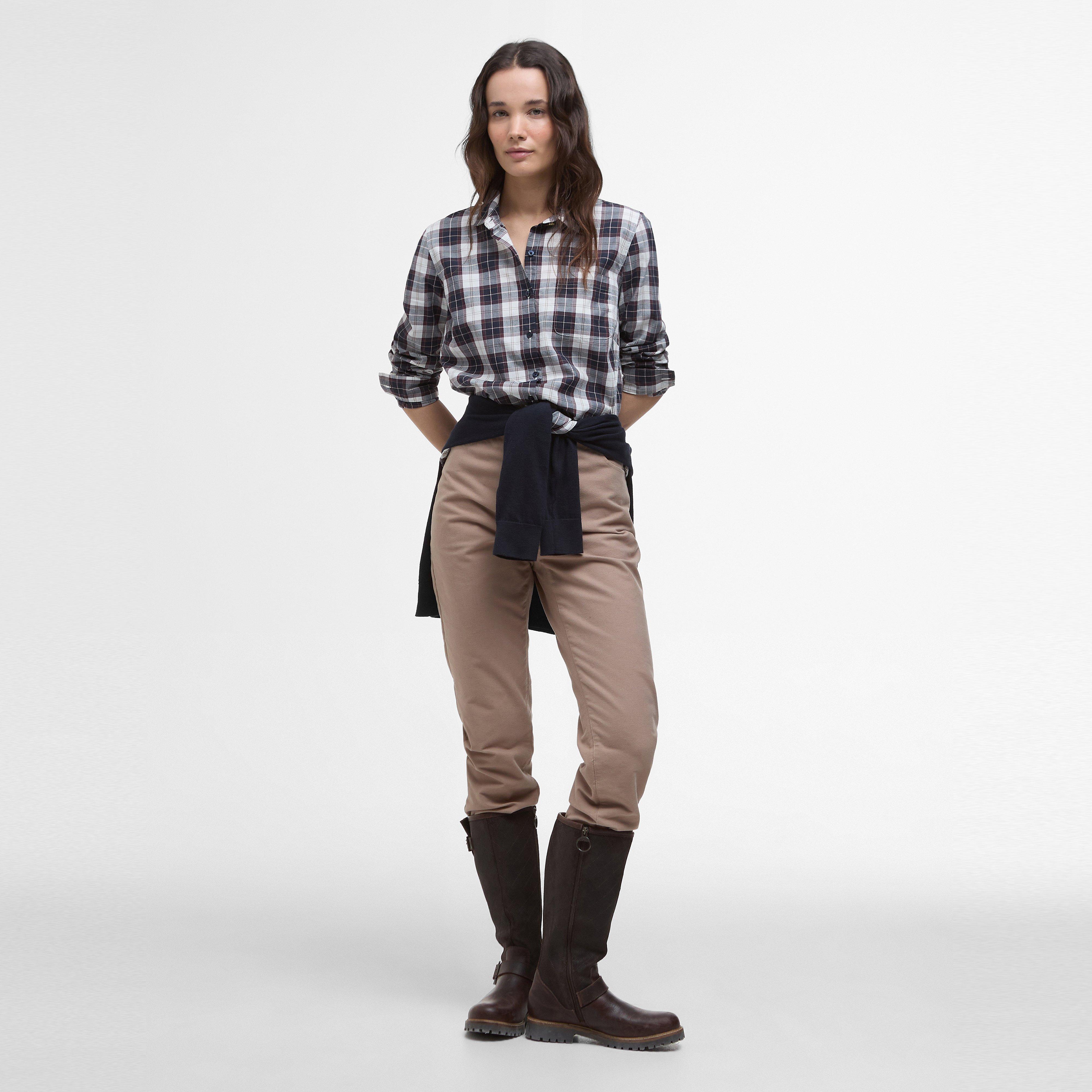 Womens Edda Shirt Gardenia Tartan