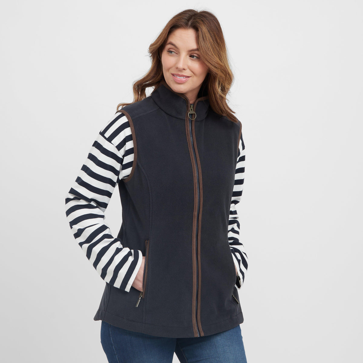 Womens Country Colton Fleece Gilet Navy