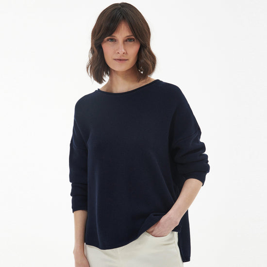 Womens Marine Knitted Jumper Navy