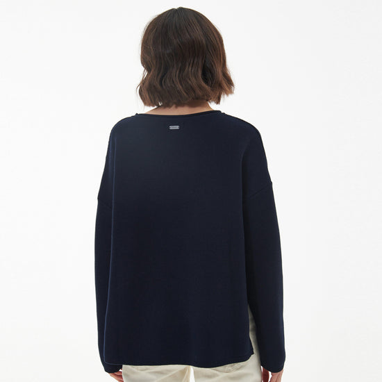 Womens Marine Knitted Jumper Navy