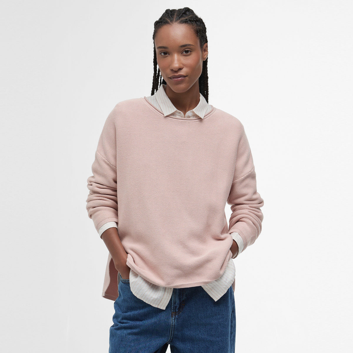 Womens Marine Knitted Jumper Primrose Pink