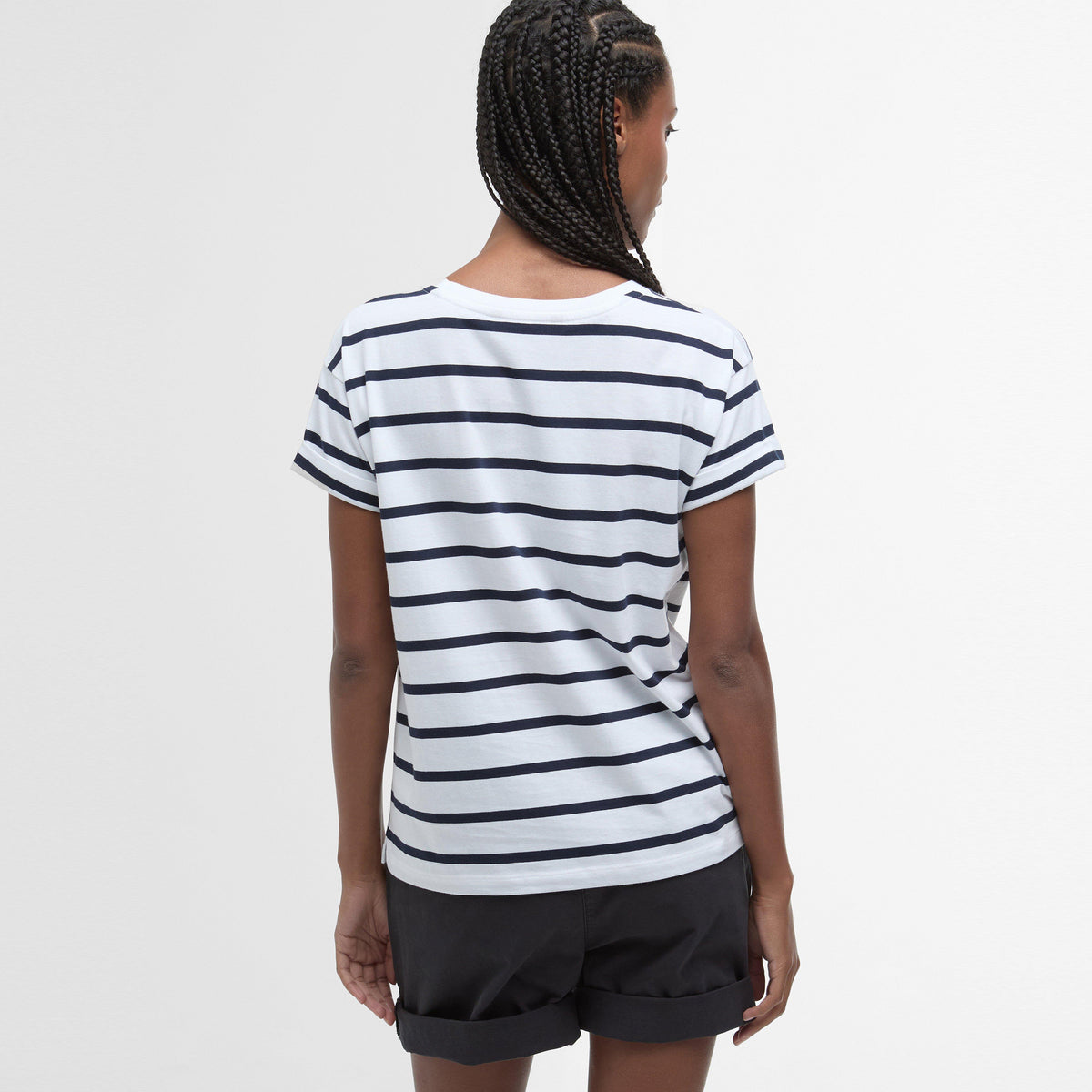 Womens Otterburn Stripe T-Shirt White/Navy Stripe