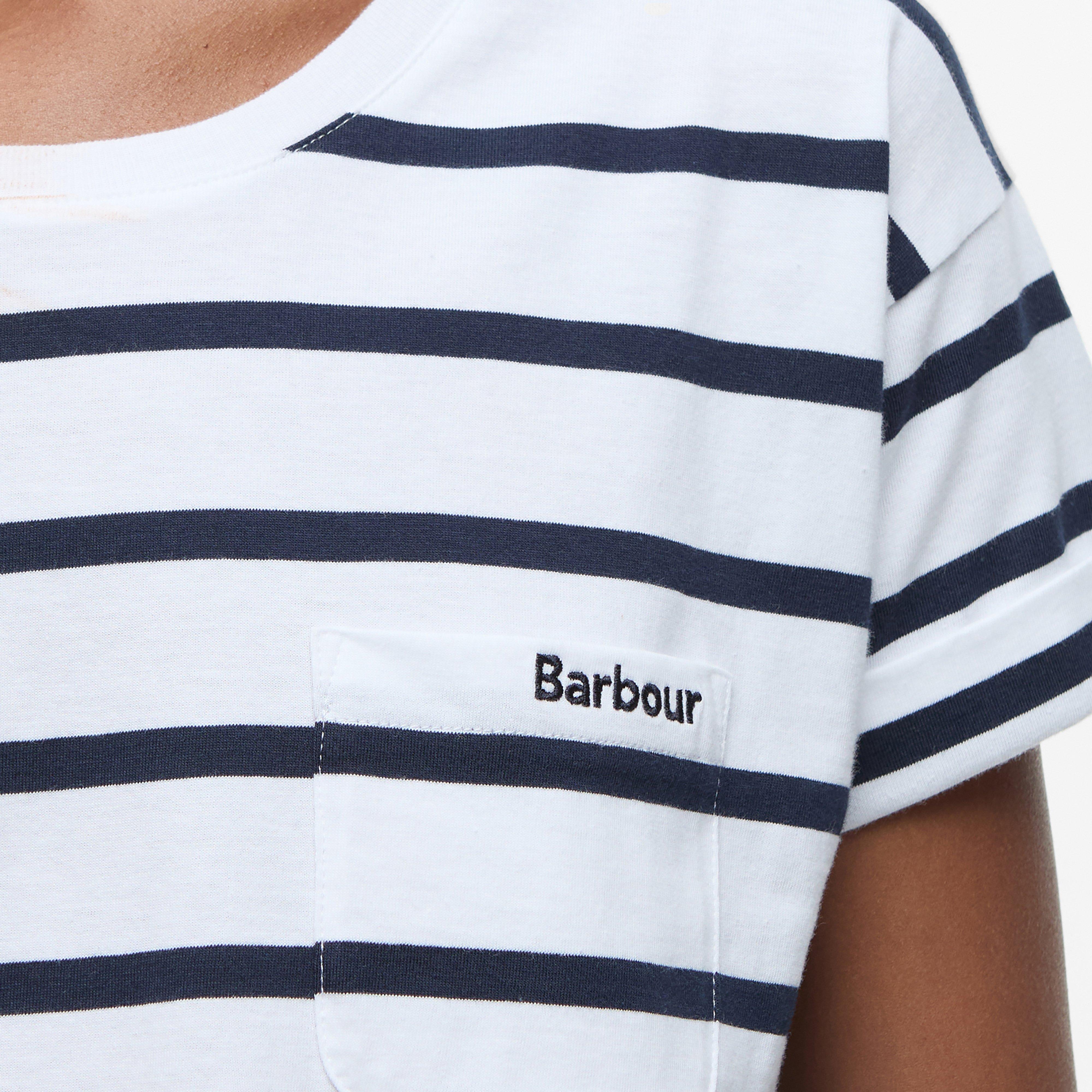 Womens Otterburn Stripe T-Shirt White/Navy Stripe