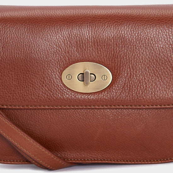 Isla Leather Crossbody Bag Brown