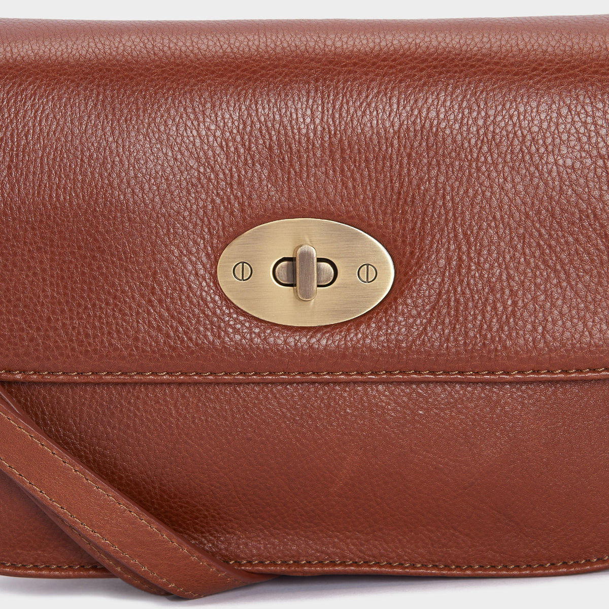 Isla Leather Crossbody Bag Brown