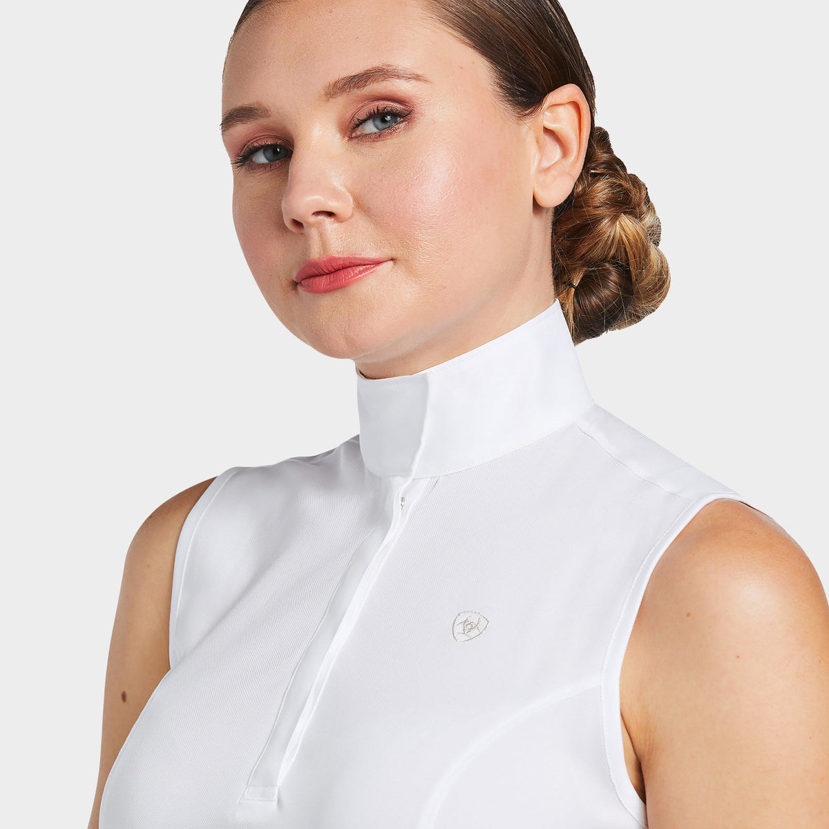 Womens Aptos Sleeveless Show Shirt White