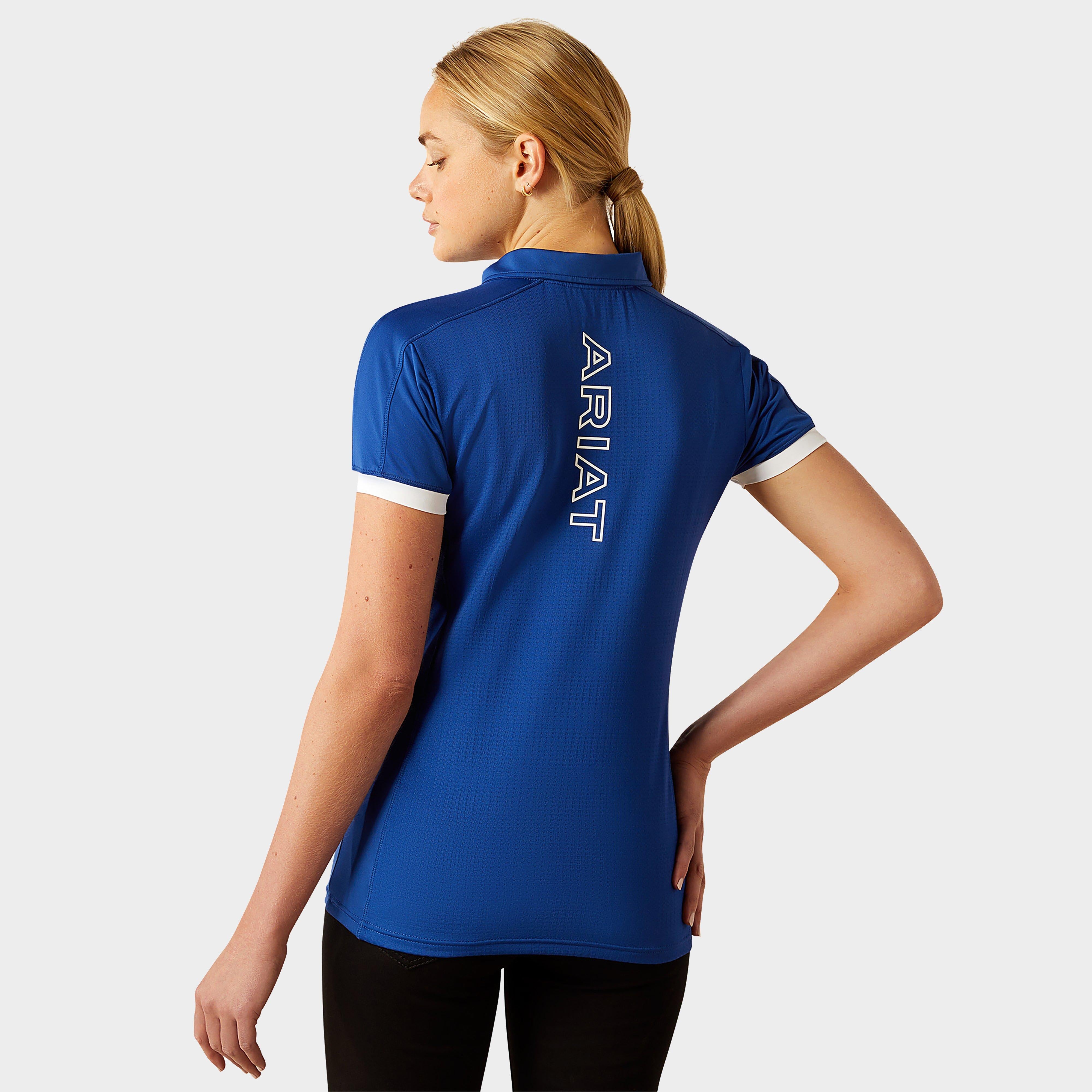 Womens Bandera 1/4 Zip Short Sleeved Polo Shirt Sodalite Blue