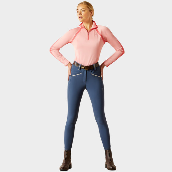 Womens Sunstopper 3.0 1/4 Zip Base Layer Flamingo Pink