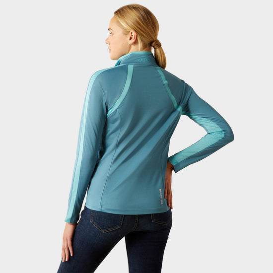 Womens Sunstopper 3.0 1/4 Zip Base Layer Storm Blue