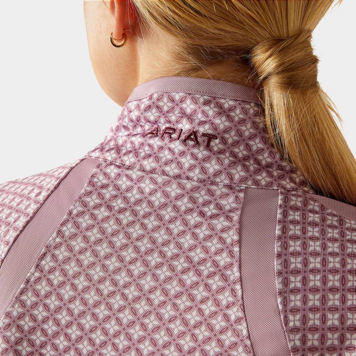 Womens Sunstopper 3.0 1/4 Zip Base Layer Lavender Mist Tile