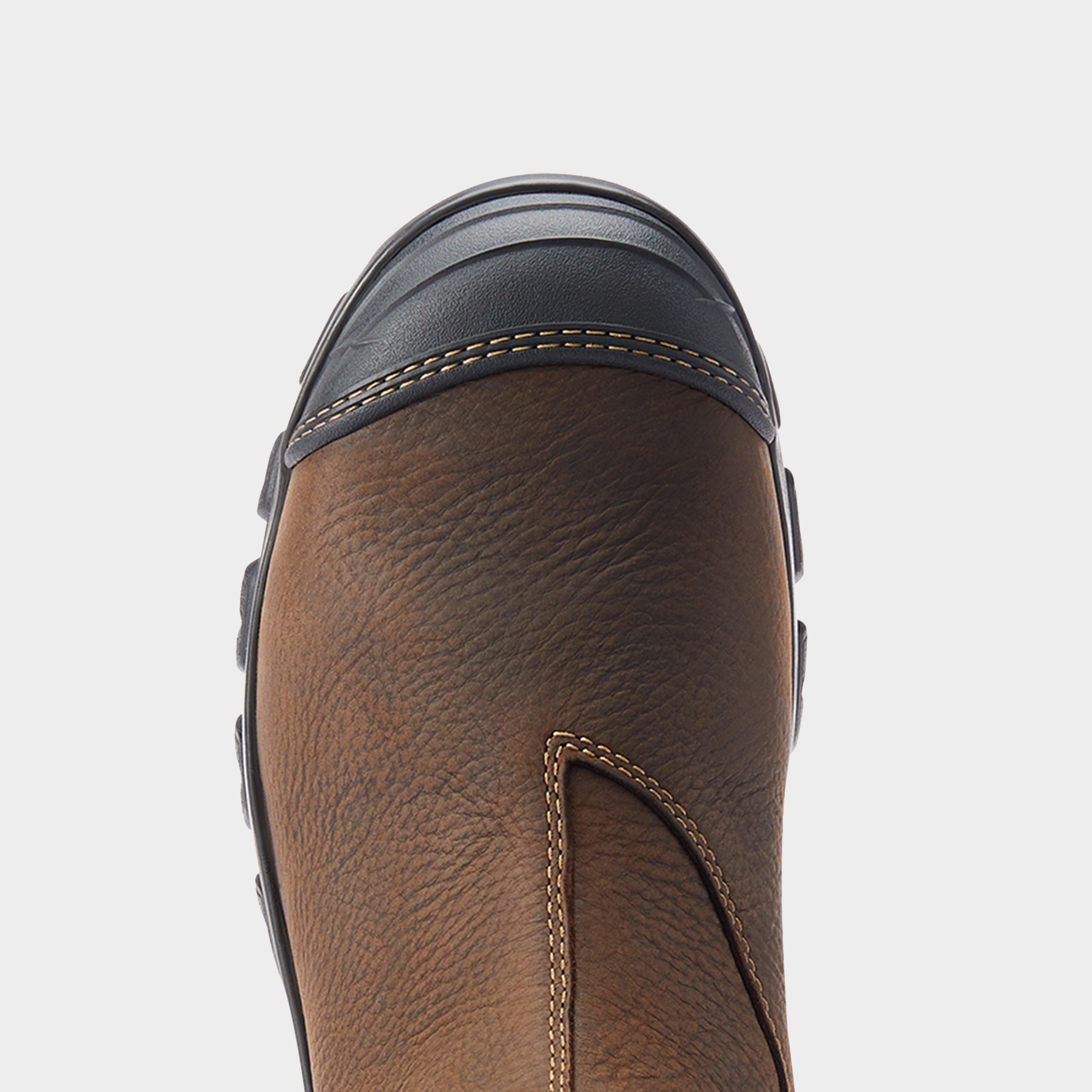 Mens Treadfast Chelsea Waterproof Steel Toe Work Boots Dark Brown