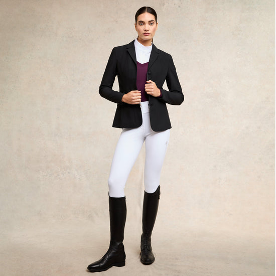 Womens Soft Touch V-Neck Sweater Aubergine