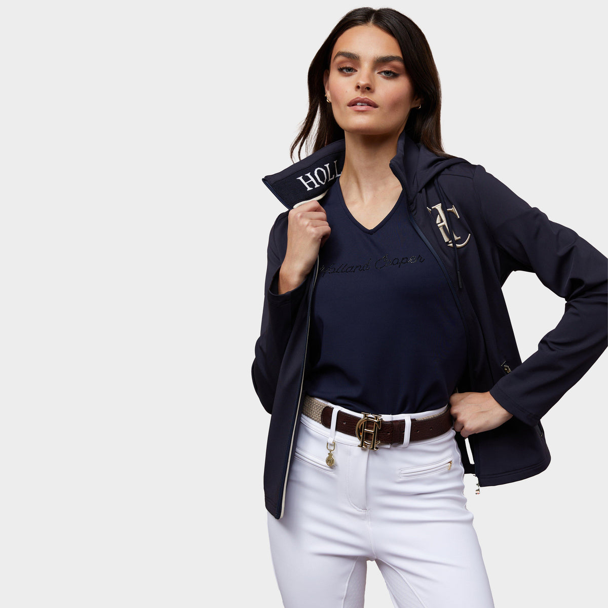 Womens Training V-Neck Tee Ink Navy