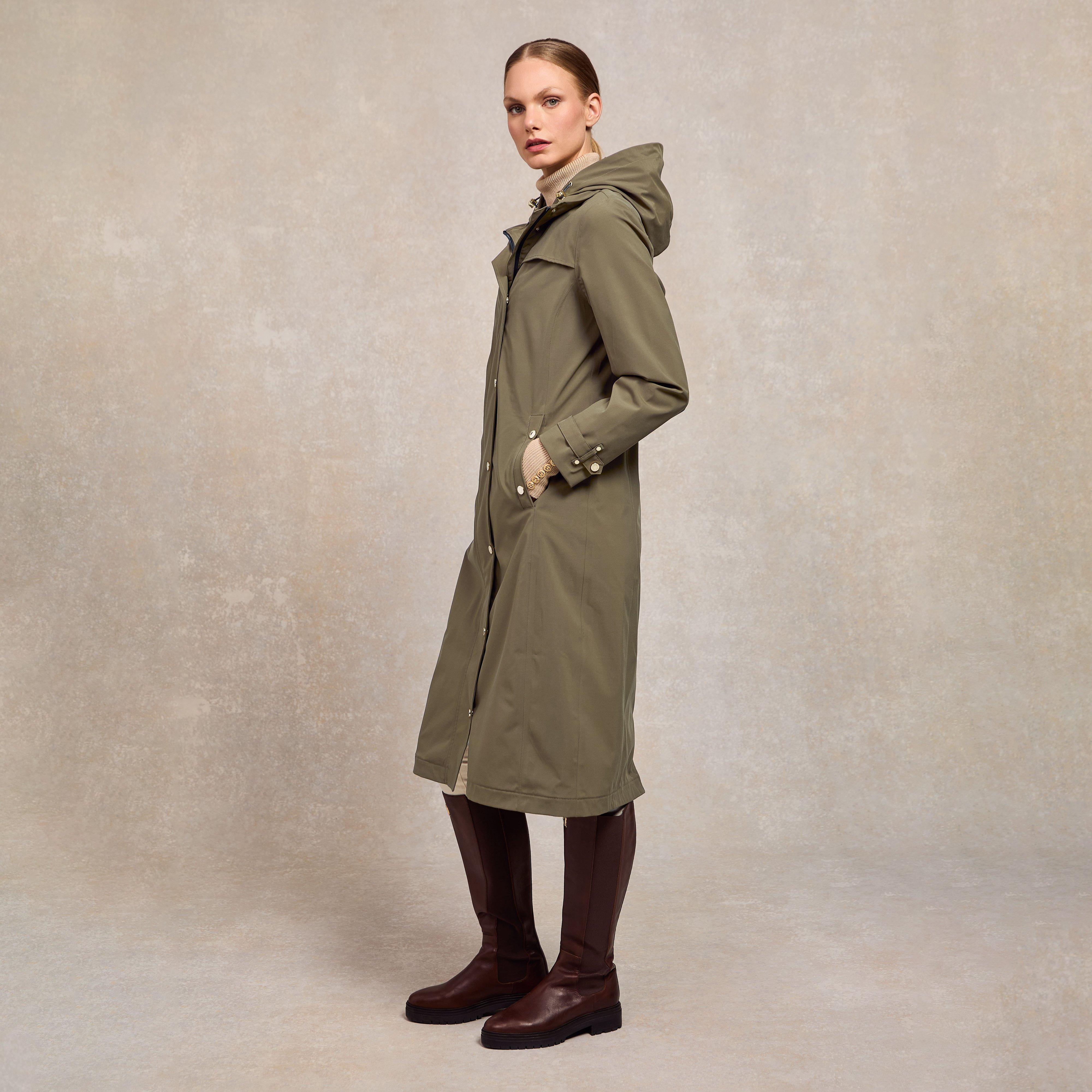 Womens Folgate Rain Coat Soft Khaki