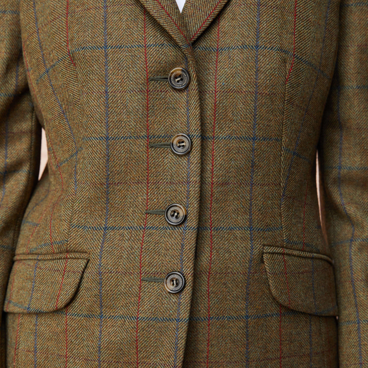 Womens Tweed Riding Jacket Glen Green