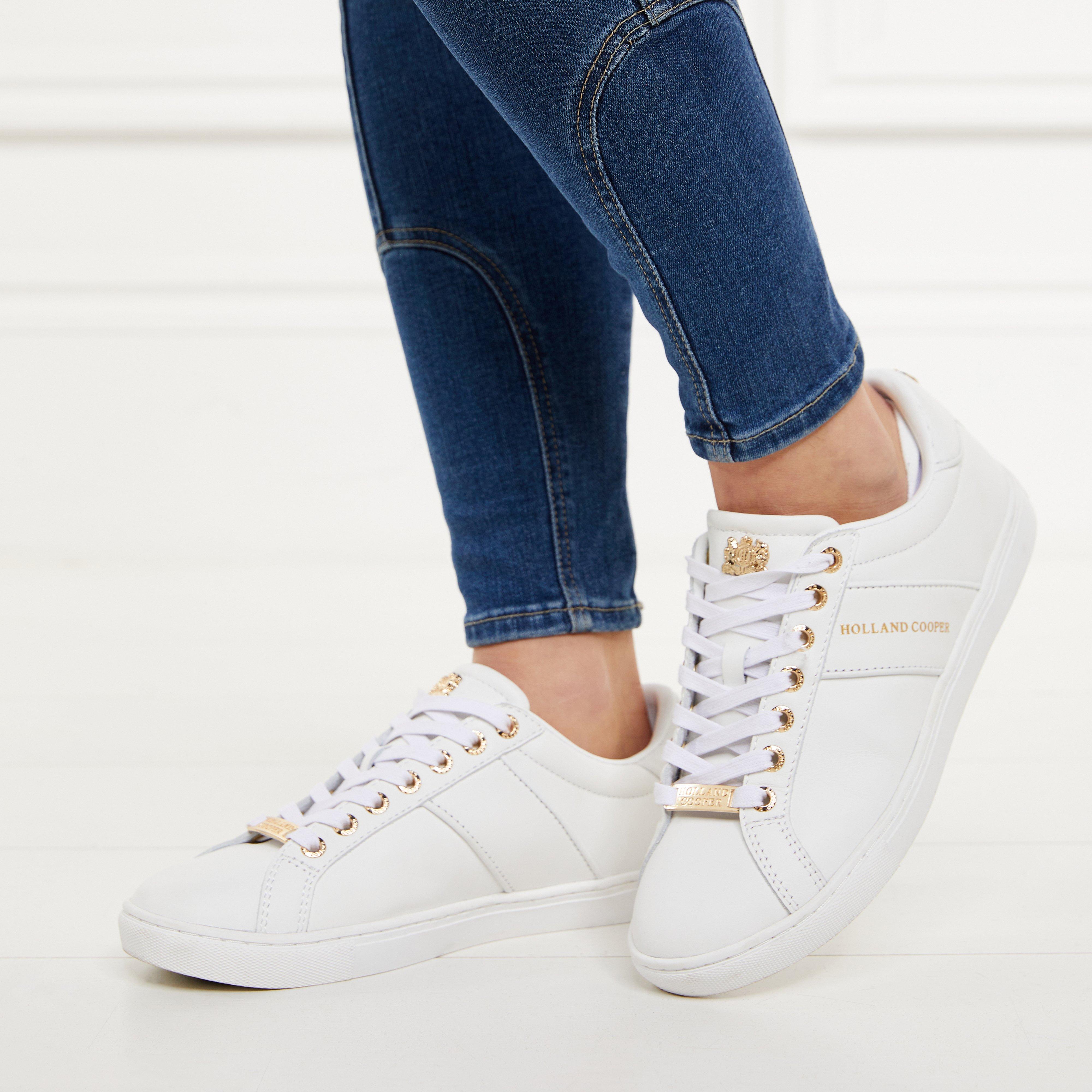 Womens Knightsbridge Court Trainers White