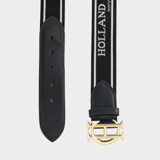 Burghley Logo Riding Belt Black