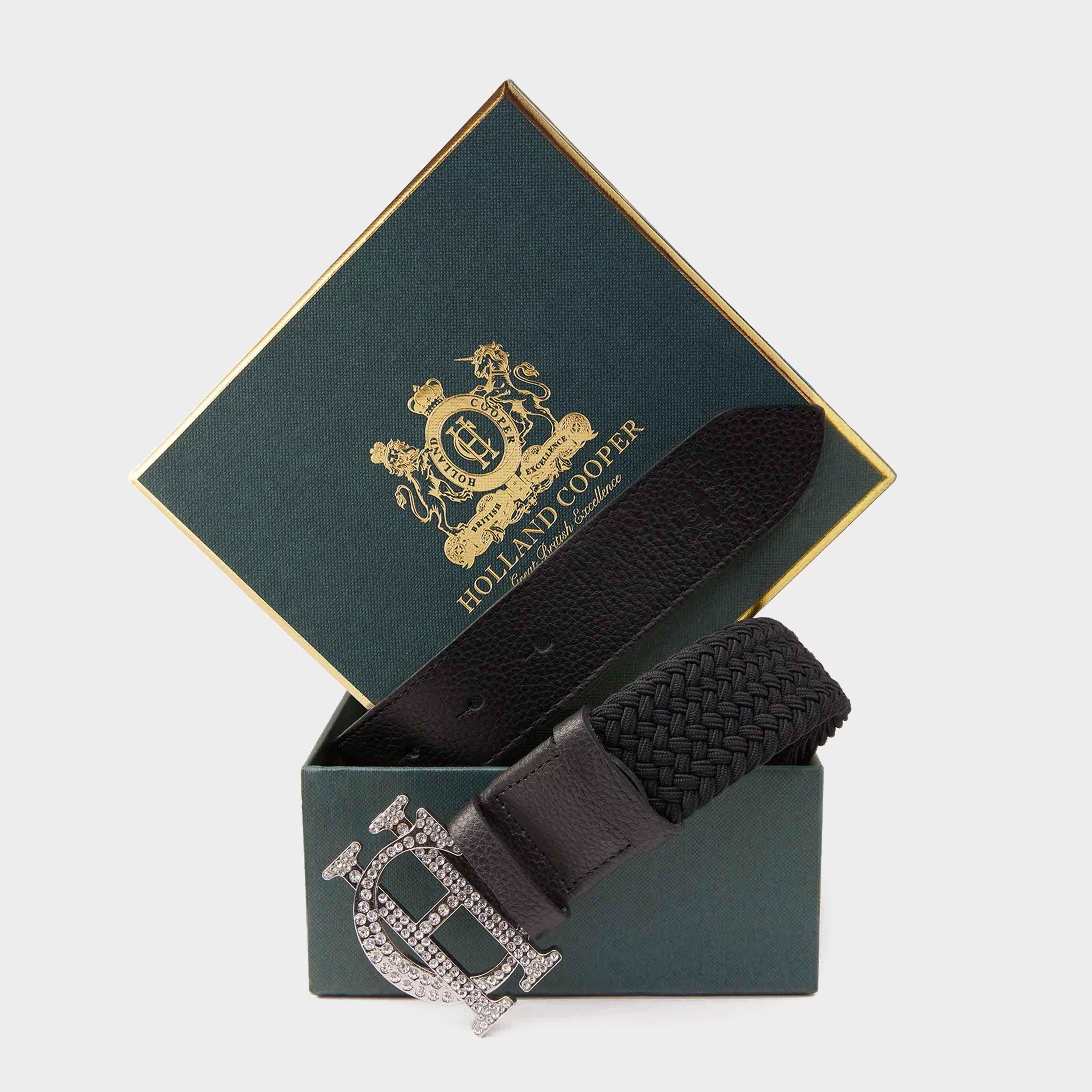 Womens Heritage Belt Black Crystal