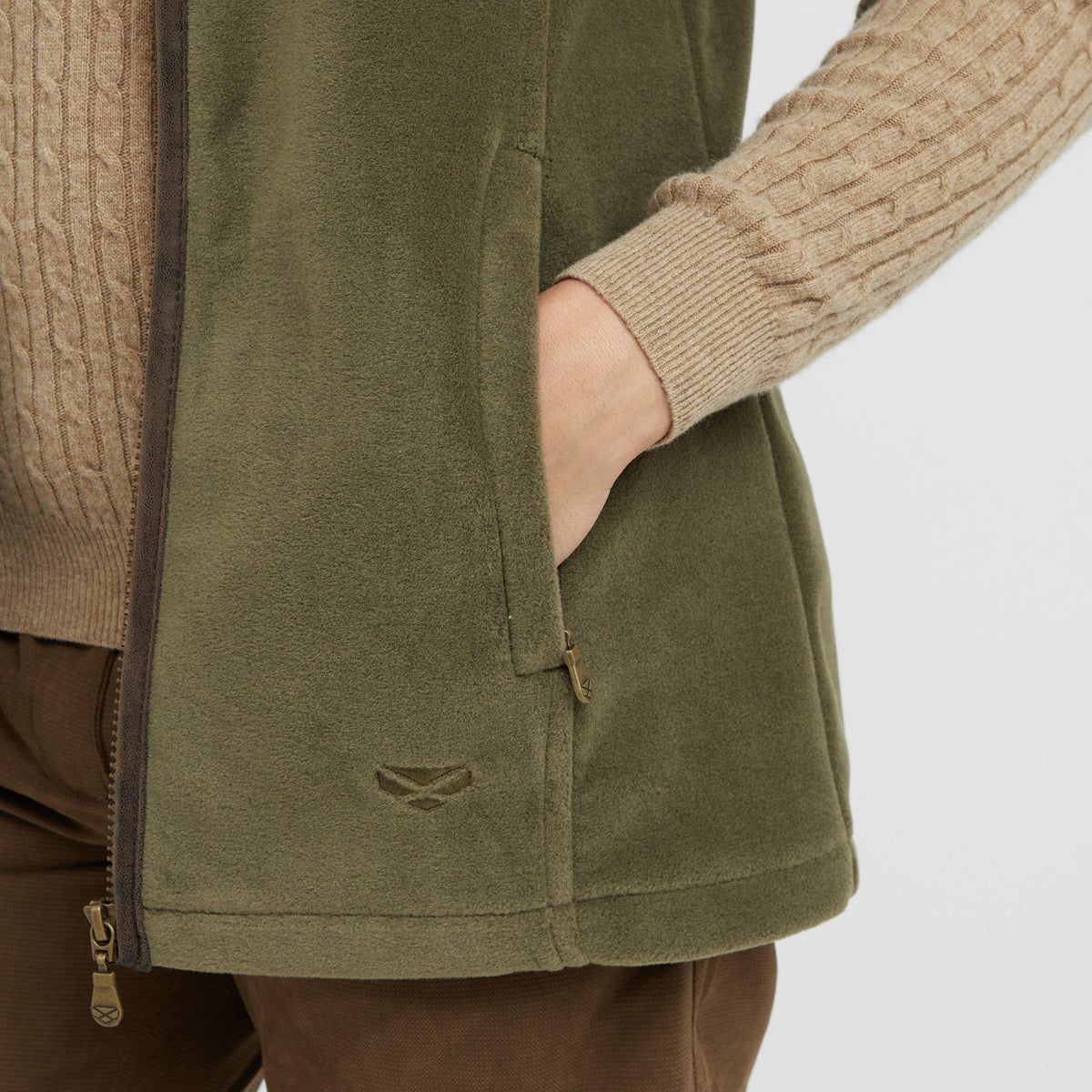 Womens Stenton Fleece Gilet Lovat