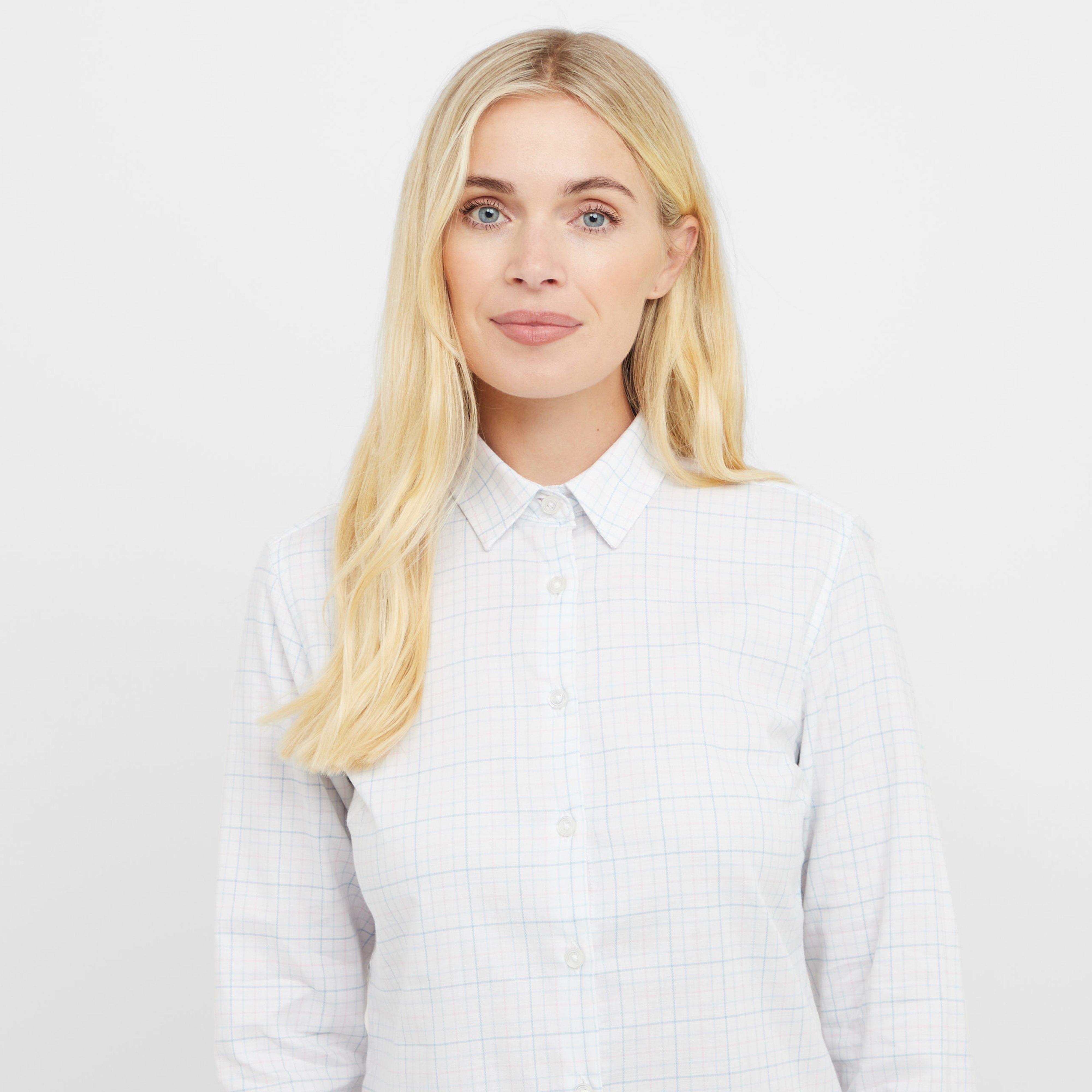 Womens Callie Twill Shirt White/Pink/Blue