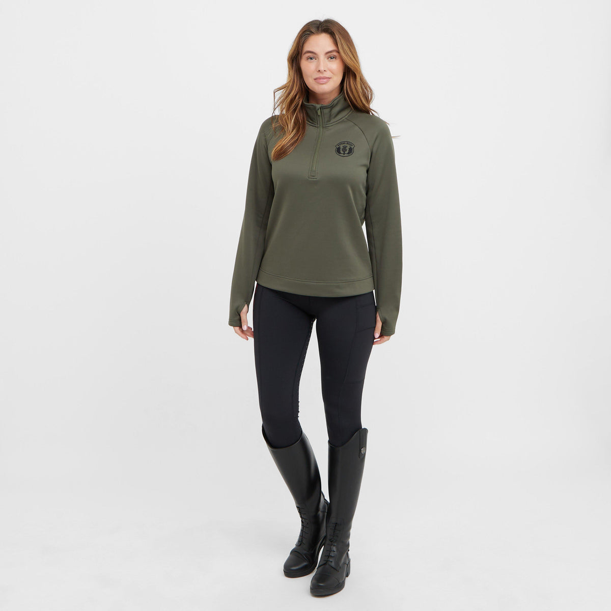 Womens Katie 1/4 Zip Sweatshirt Olive