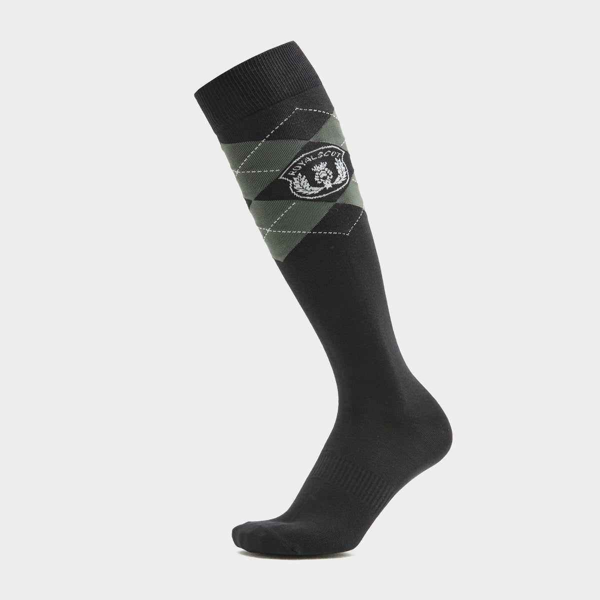Women's Argyle Riding Socks Olive/Black