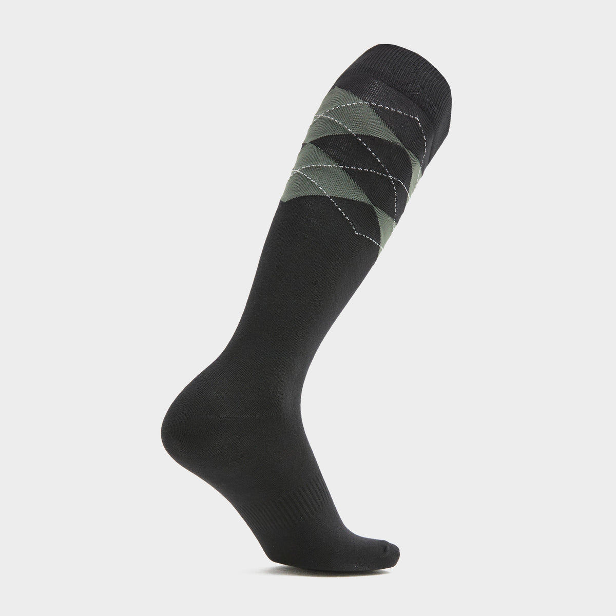 Women's Argyle Riding Socks Olive/Black