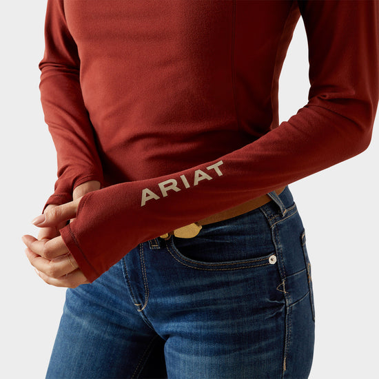 Women's Lowell 1/4 Zip Base Layer Madder Brown