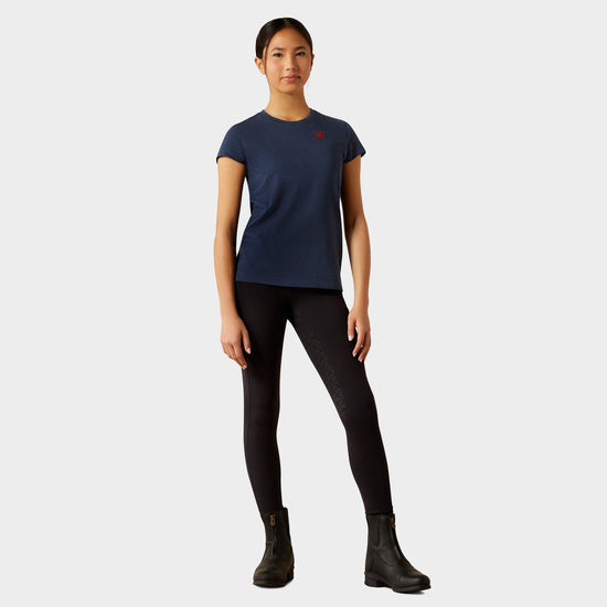 Kids' Ariat BV Logo Junior Tee Navy