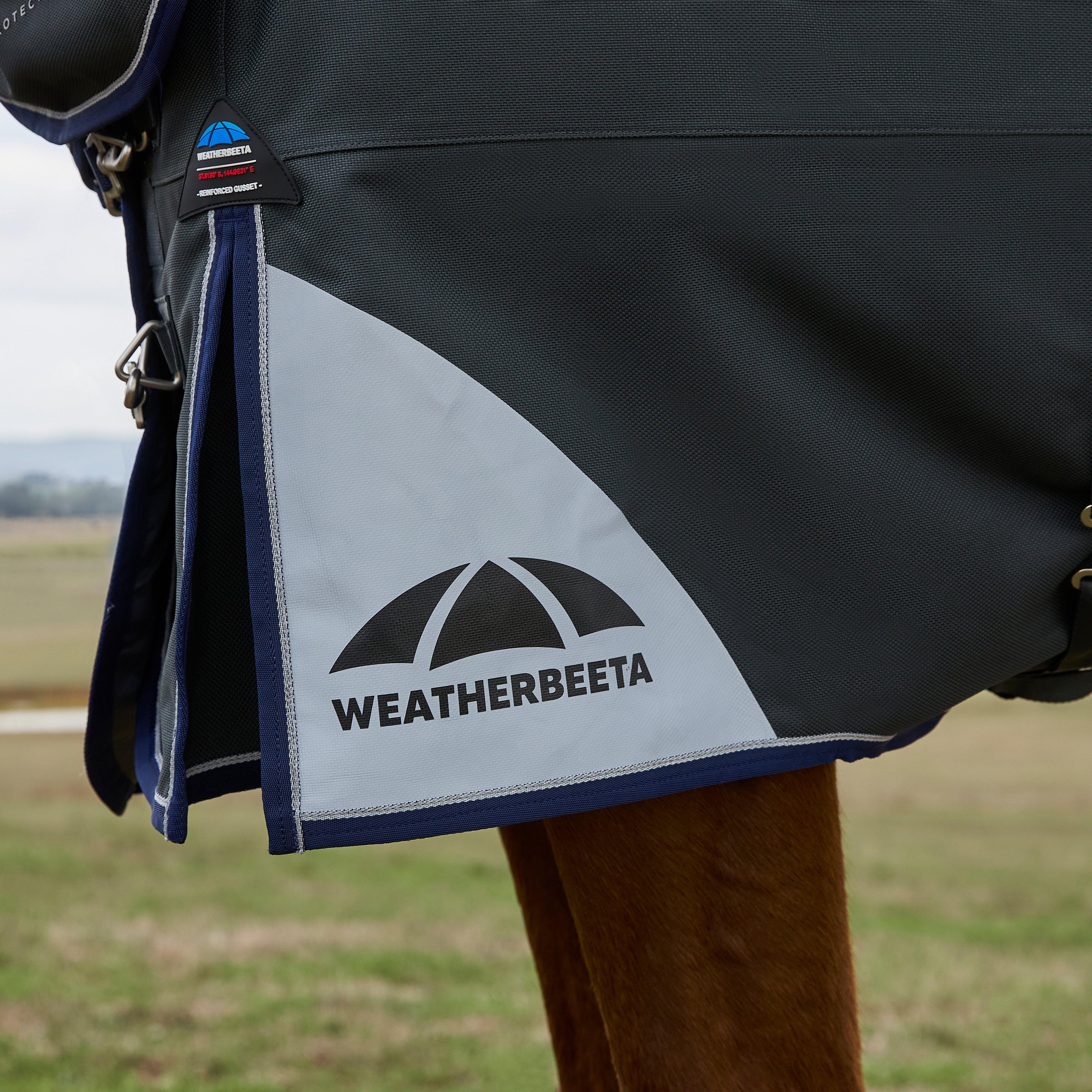 ComFiTec Ultra Detach-A-Neck 100g Medium/Light Weight Turnout Rug Charcoal