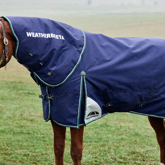 ComFiTec Plus Dynamic II Detach-A-Neck Mediumweight 220g Turnout Rug Navy