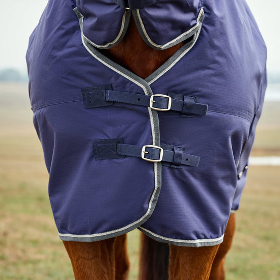 ComFiTec Tyro Combo Neck 50g Lite Plus Turnout Rug Navy