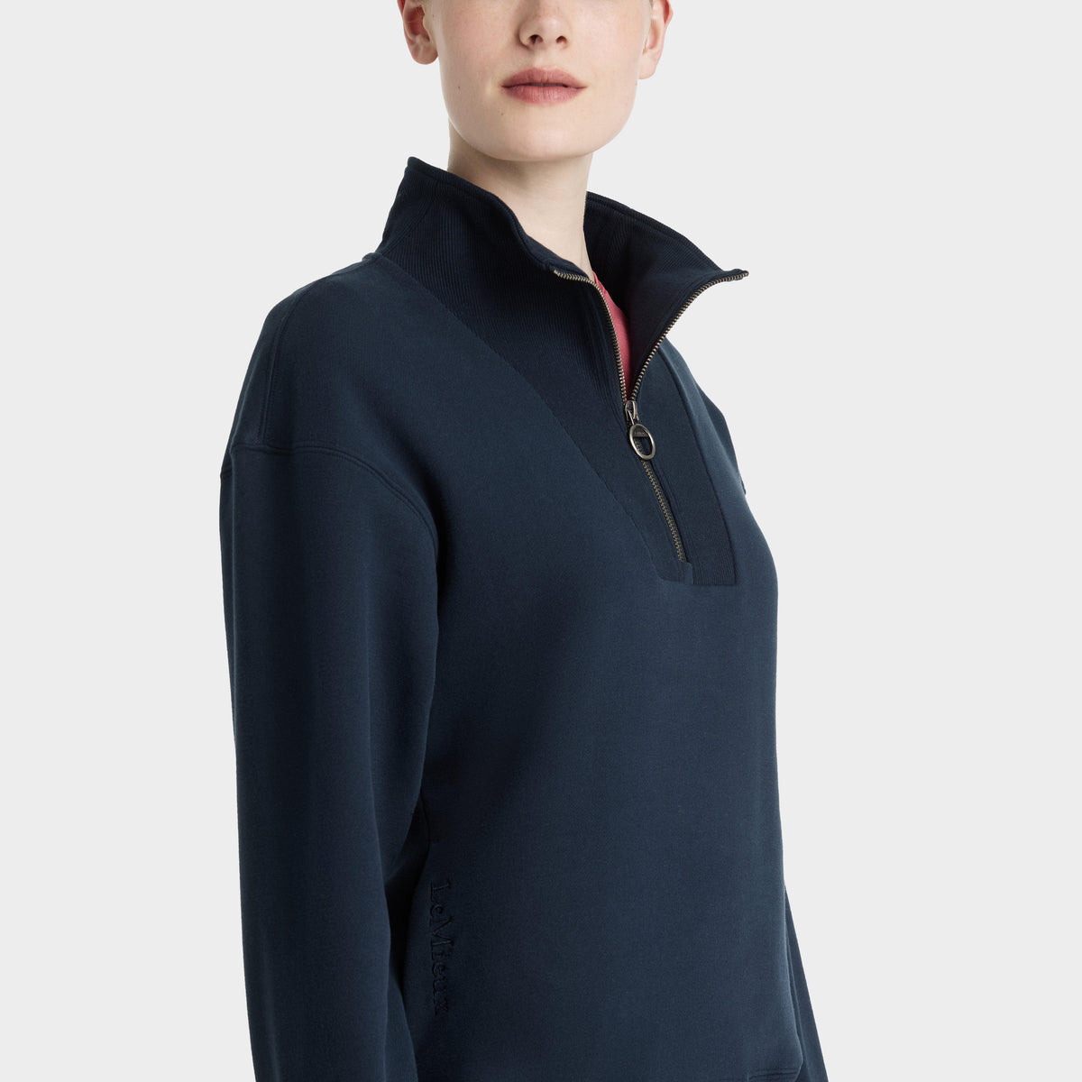 Womens Keira Quarter Neck Sweater Navy