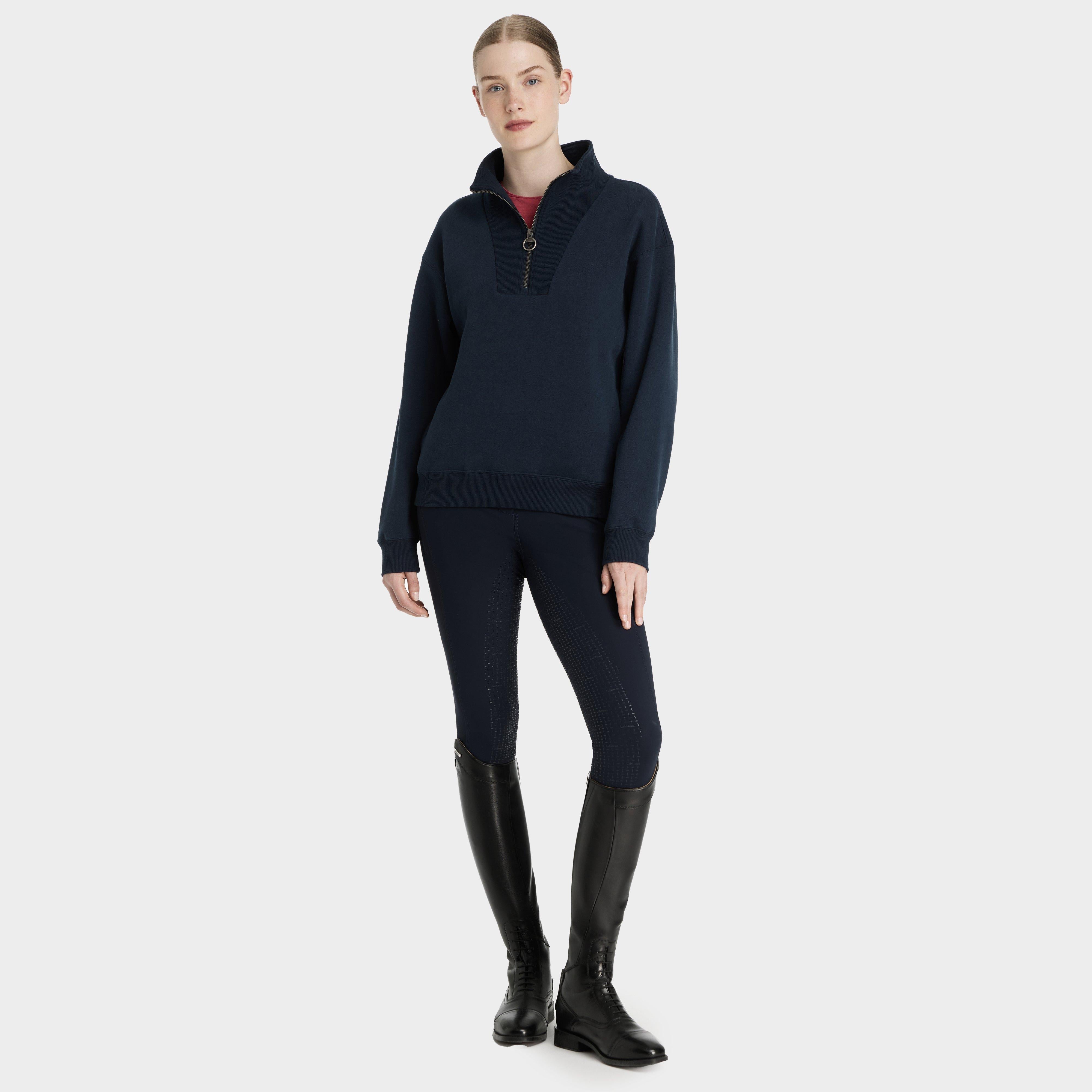 Womens Keira Quarter Neck Sweater Navy