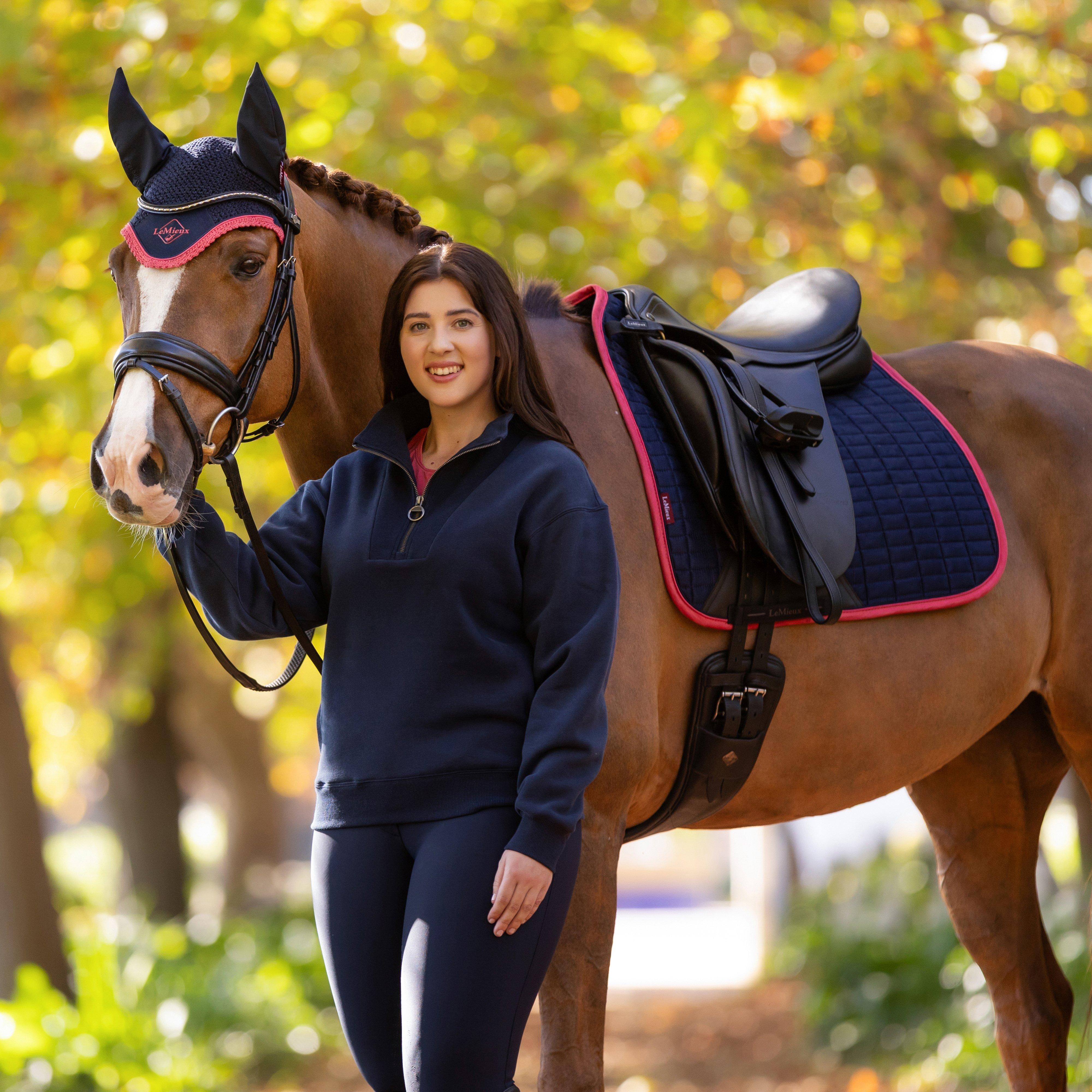 Womens Keira Quarter Neck Sweater Navy