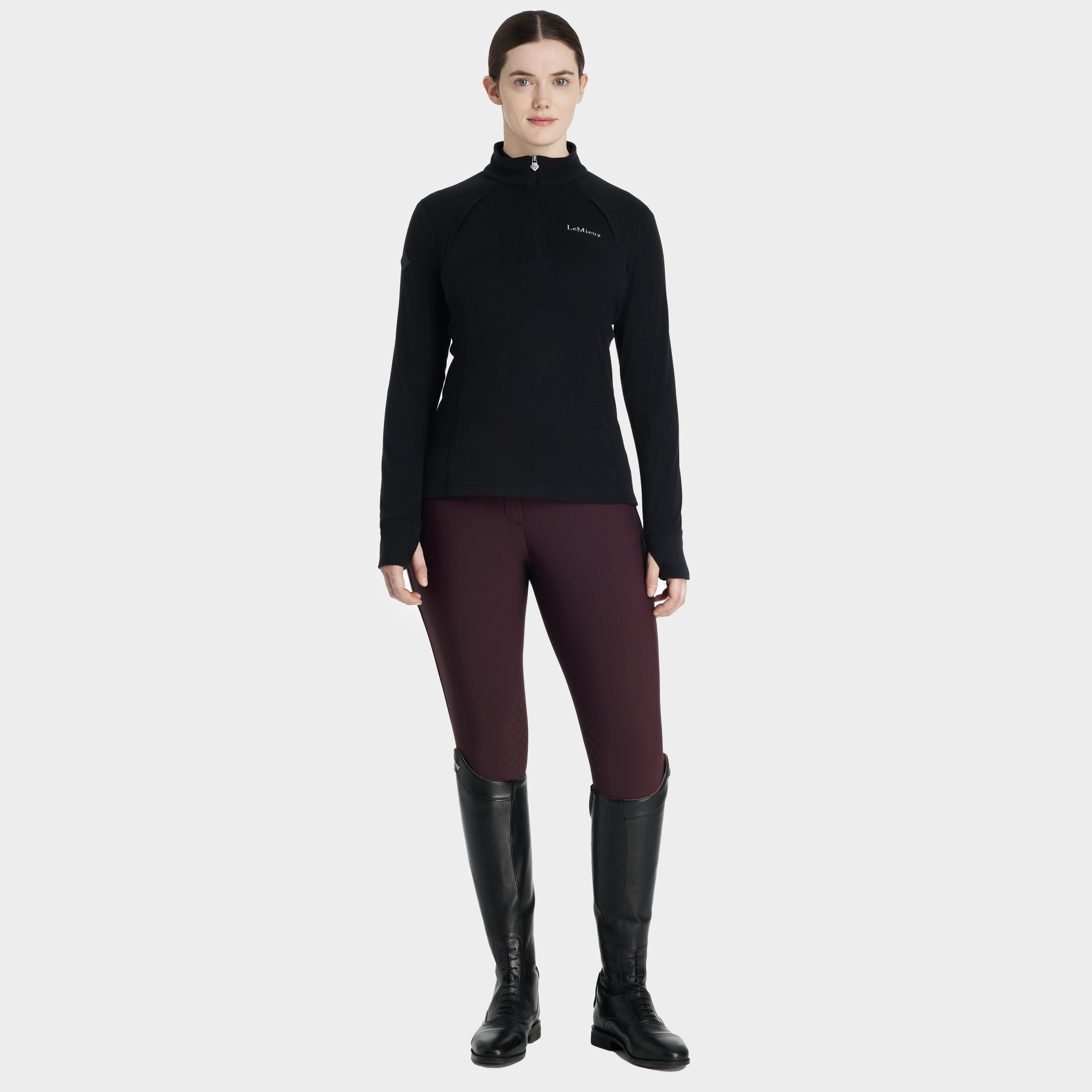 Womens Frances Quarter Zip Fleece Black