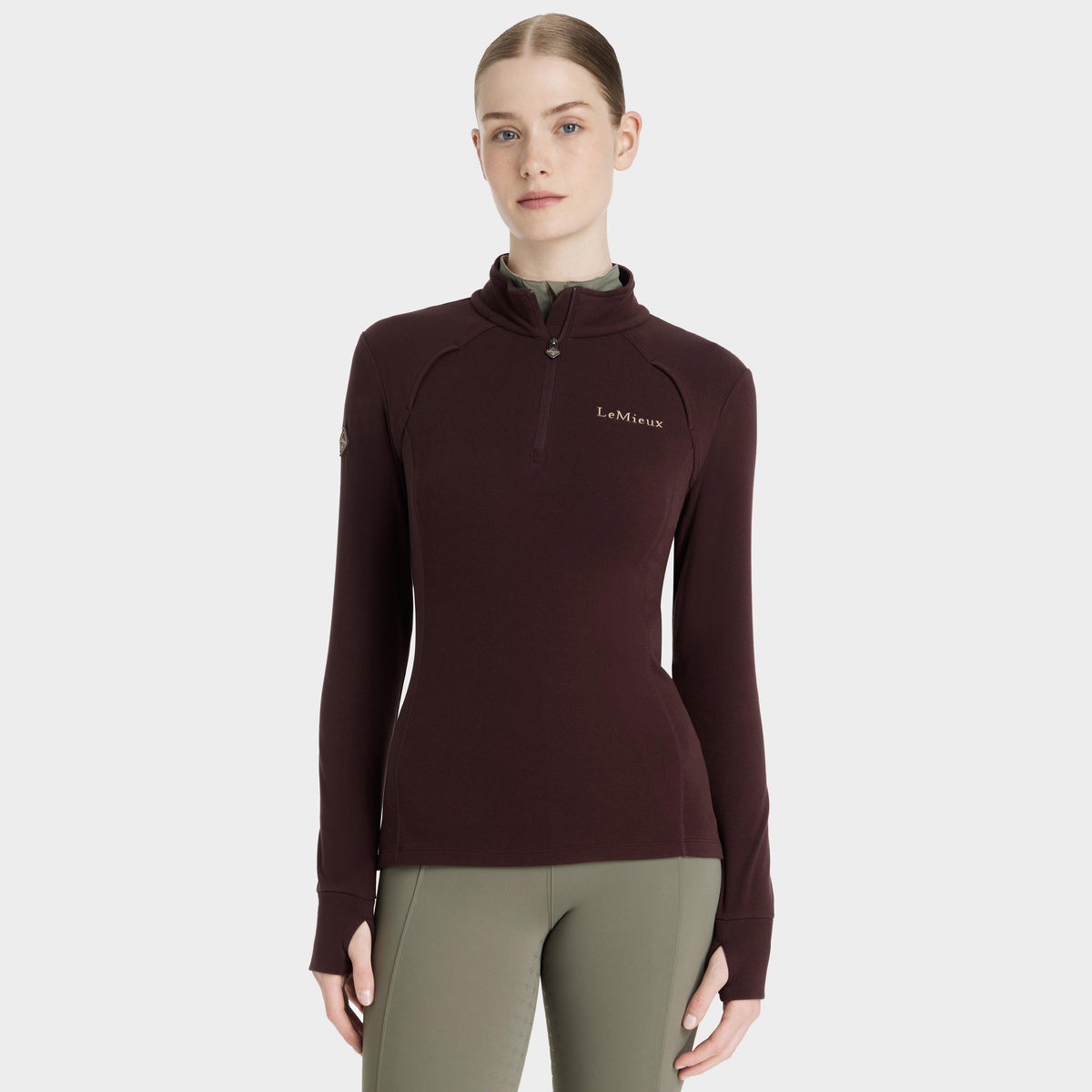 Womens Frances Quarter Zip Fleece Damson