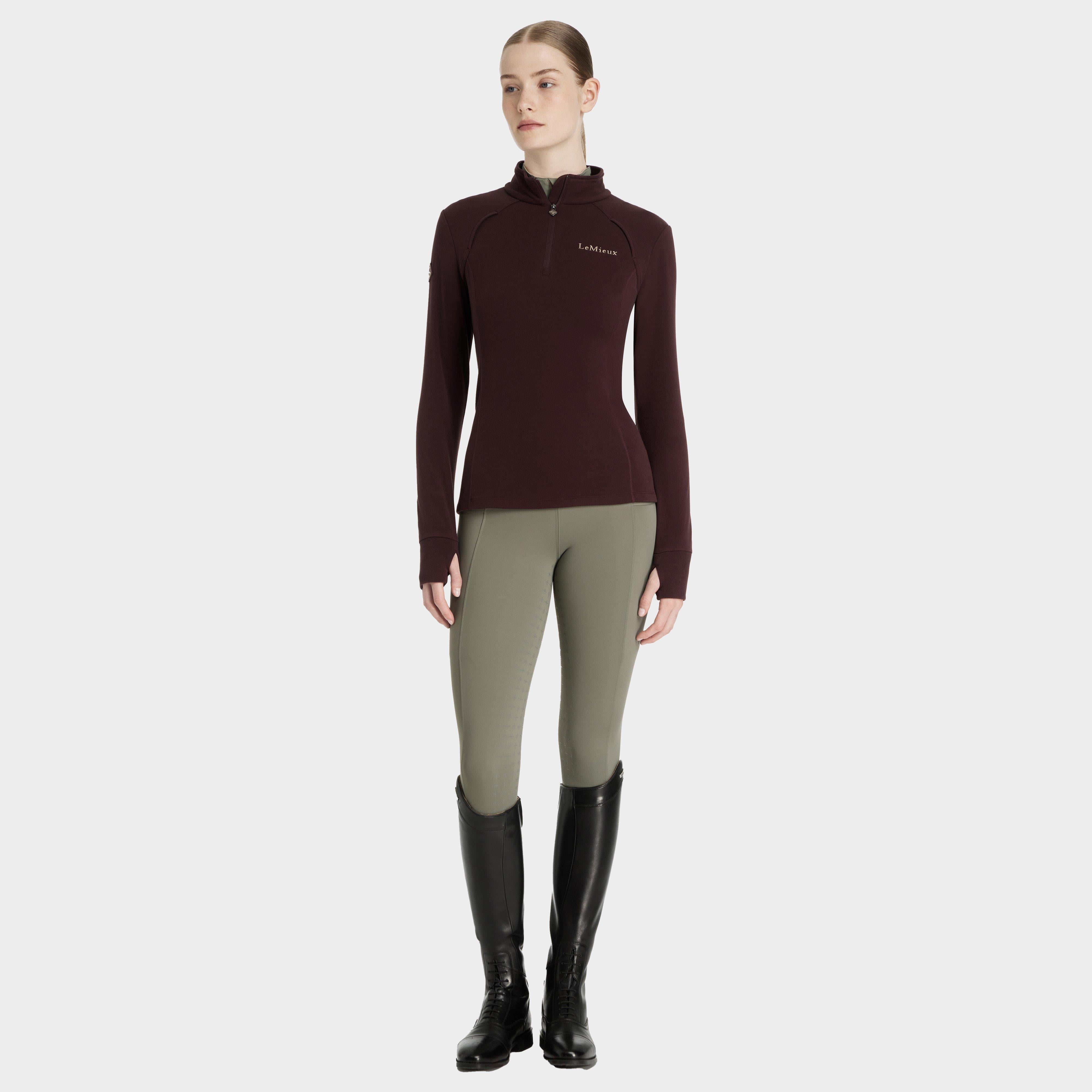 Womens Frances Quarter Zip Fleece Damson