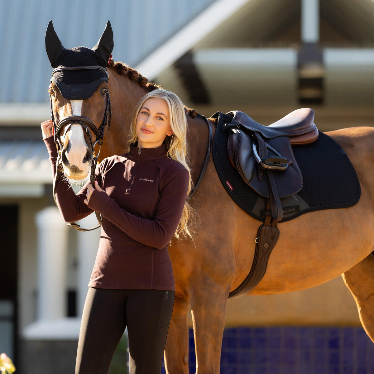 Womens Frances Quarter Zip Fleece Damson