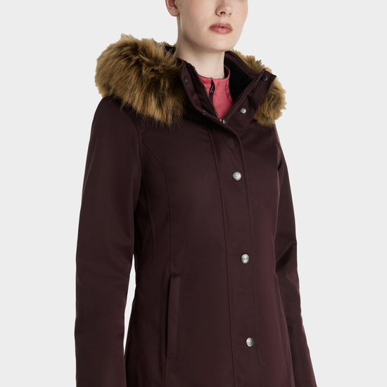 Womens Anya Waterproof Riding Coat Damson