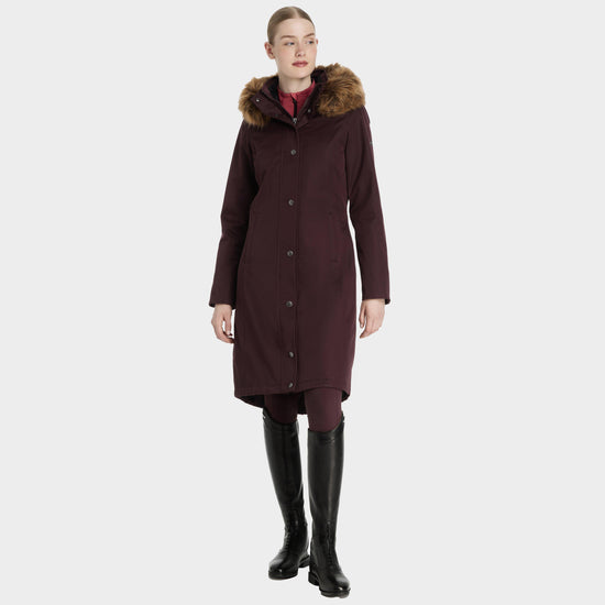 Womens Anya Waterproof Riding Coat Damson