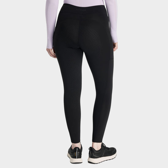Womens Natalie Brushed Pull On Riding Leggings Black