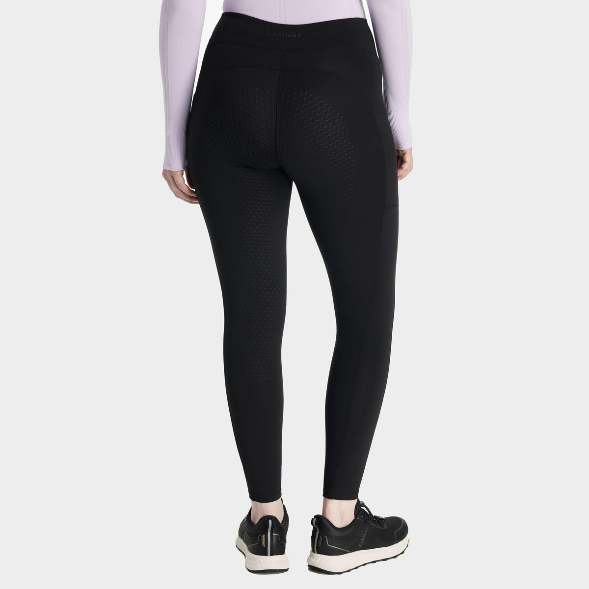 Womens Natalie Brushed Pull On Riding Leggings Black
