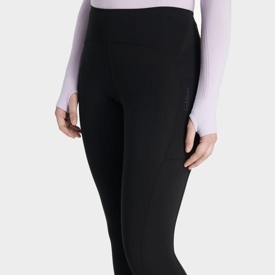 Womens Natalie Brushed Pull On Riding Leggings Black