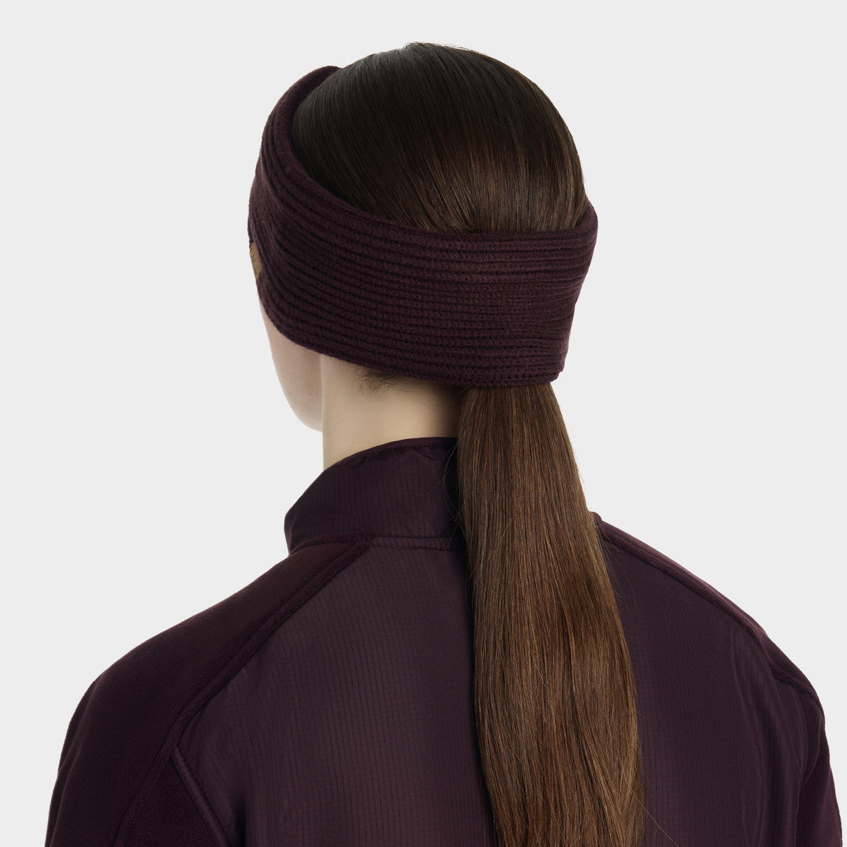Womens Clara Ribbed Knit Headband Damson