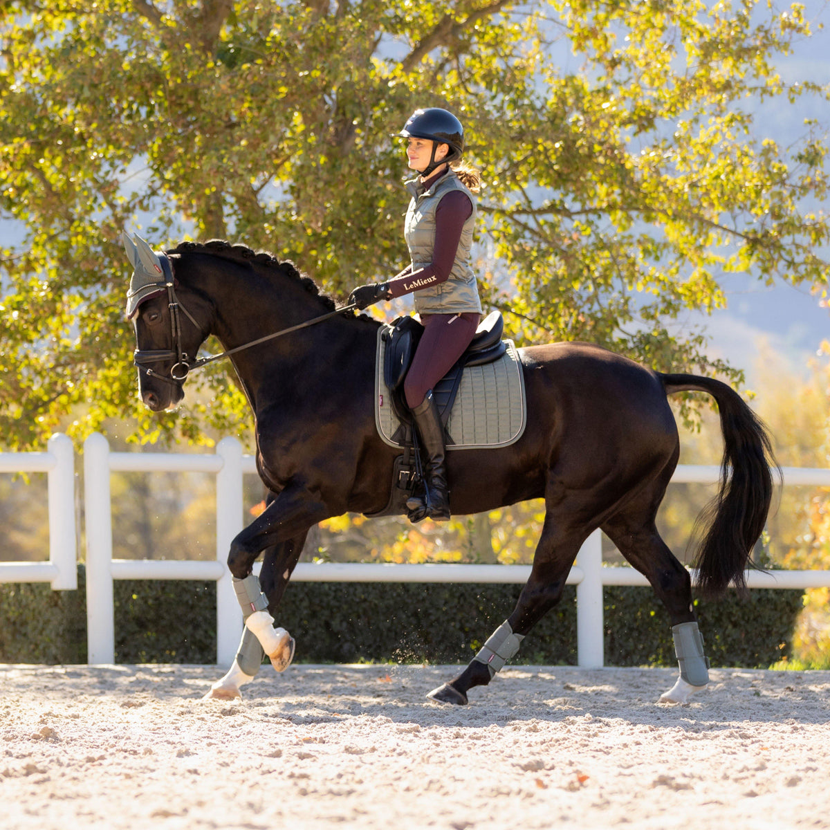 Suede Dressage Saddle Pad Rosemary