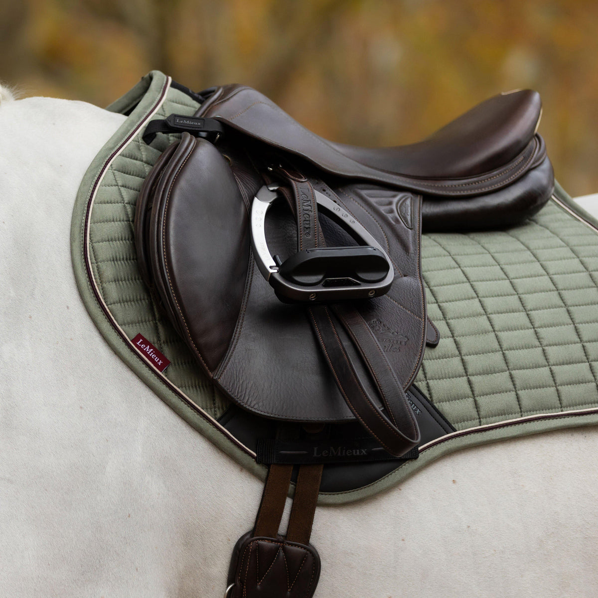 Suede Close Contact Saddle Pad Rosemary